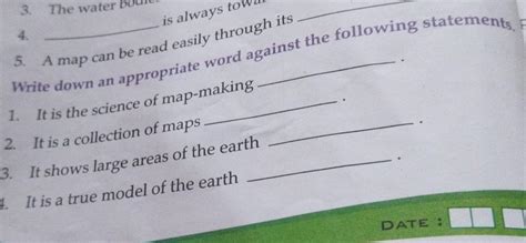 pa C. Write down an appropriate word against the following statements ...