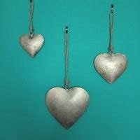 Buy 2.5 Inches Rustic Gold Heart Bells Collectibles Metal Tin Online in ...