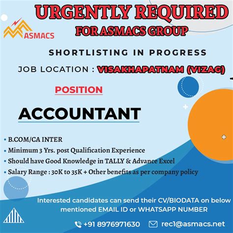 ASMACS Jobs posted on LinkedIn