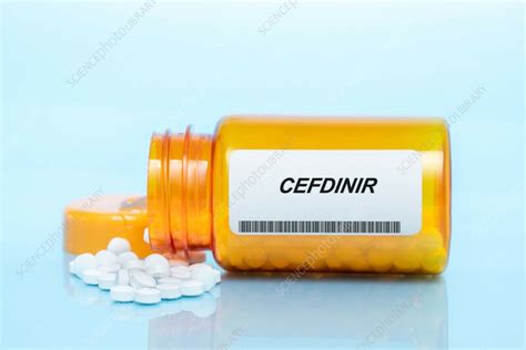Cefdinir pill bottle, conceptual image - Stock Image - F036/8034 ...