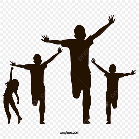 Children Playing Silhouette