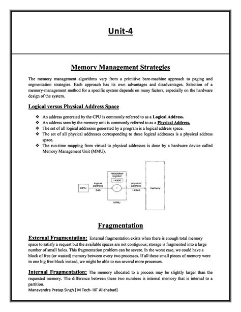Unit-4-Memory Management - !"#$% - Studocu