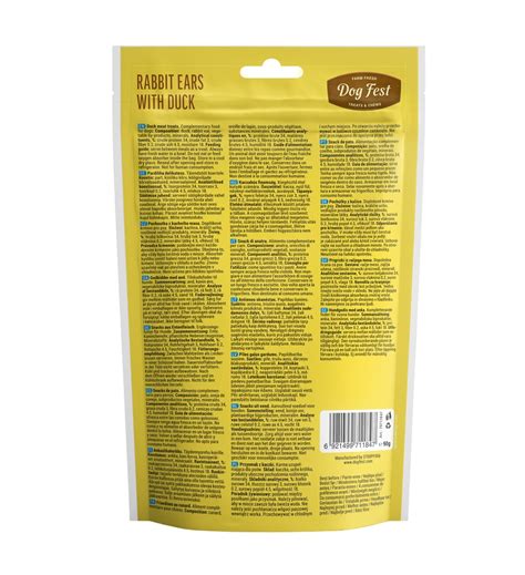 Dog Fest Rabbit Ears With Duck For Adult Dogs - 90g (3.17oz)[Weight ...
