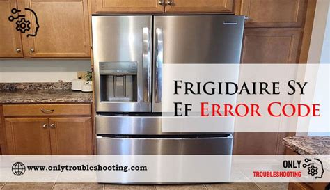 Image result for Frigidaire Error Code Sy Ef