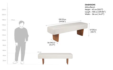 Attica Wooden Bench – Mango Wood, Walnut Finish, Beige Seat. - with ...