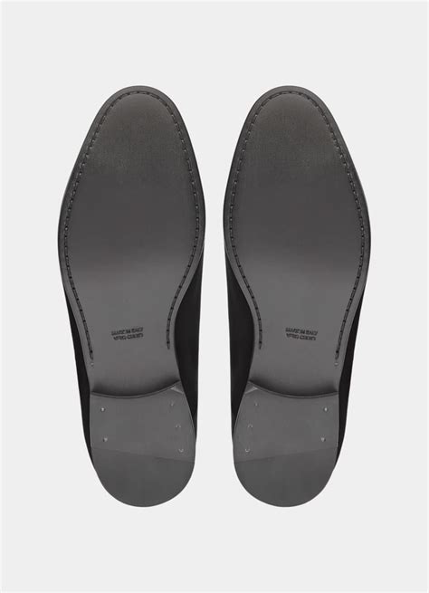 Mocasines de gala negros in Terciopelo de algodón | SUITSUPPLY