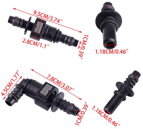 Fuel Line Quick Release Connector Motorcycle Hose Coupler 11.8mm SAE ...