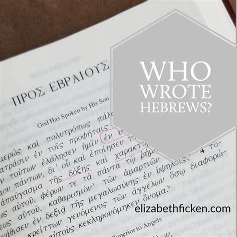Who wrote Hebrews? | Study the Bible with me!