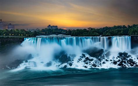 Download Sunset Sky Niagara Falls Canada Wallpaper | Wallpapers.com