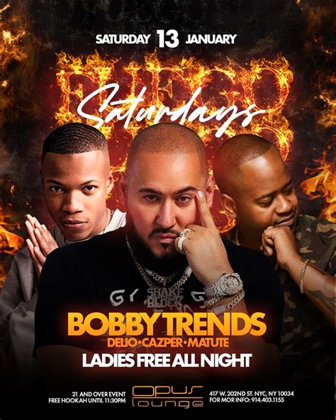 Fuego Saturdays-Ladies Free All Night @ Opus Lounge NY - 7Dias7Noches