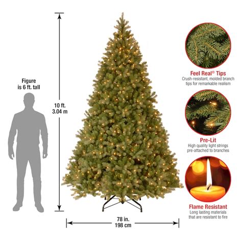 National Tree Company 10-ft Douglas Fir Pre-lit Artificial Christmas ...