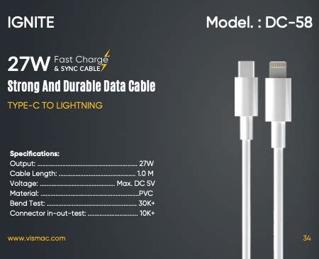 VISMAC IGNITE 27W C TO LIGHTNING – IndTraBiz