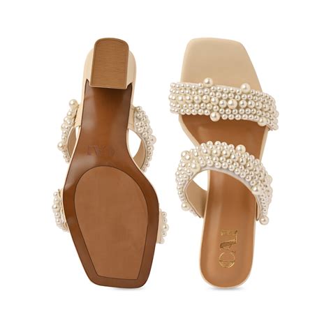 Pearl Bunched Two Strap Heel – The CAI Store