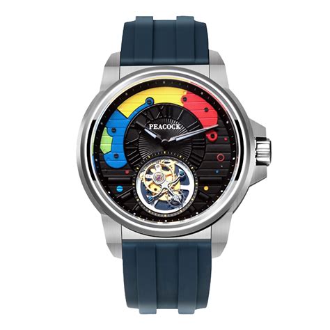 Peacock Time Color Off-center Tourbillon Watch 45mm – Peacock Watches