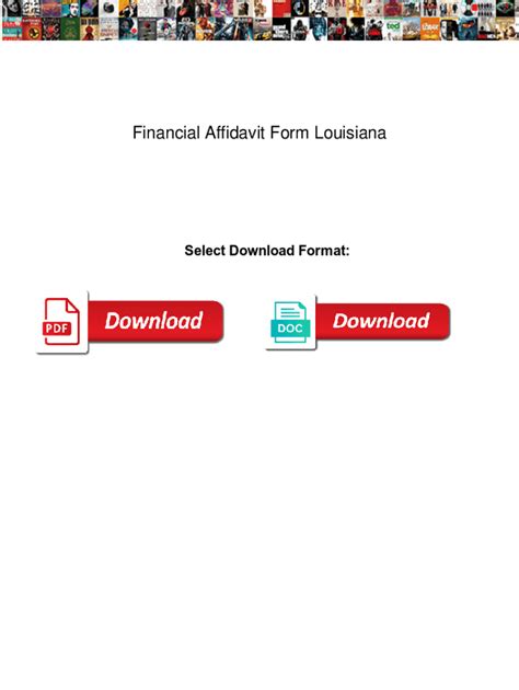 Fillable Online Financial Affidavit Form Louisiana. Financial Affidavit ...