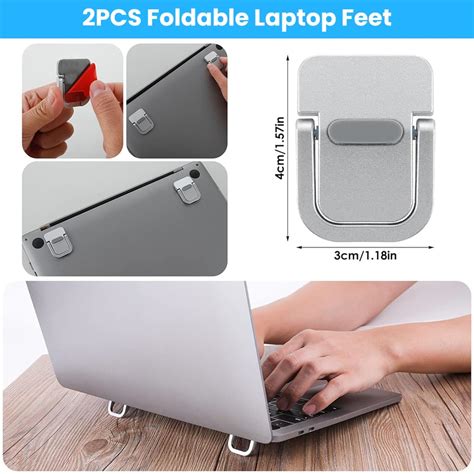 Mini Laptop Riser Stand - 2pc Self-Adhesive Laptop Stand – WrapCart Skins