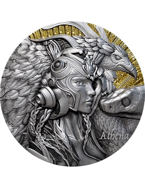 ATHENA Greek Mythology Series 2 Oz Silver Coin 2000 Francs Cameroon...