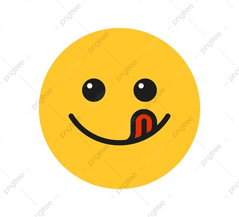 Licking Tongue Clipart Hd PNG, Yummy Smile Emoji With Tongue Lick Mouth ...