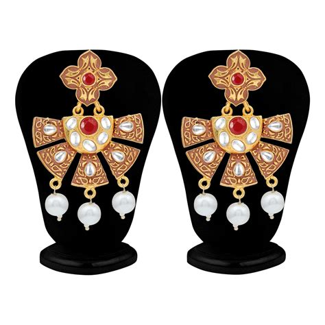 Sukkhi Graceful Gold Plated Pearl Mint Collection Dangle Earring For W ...