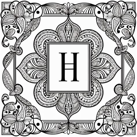 Intricate 'H' Patterns and Textures | Stable Diffusion Online