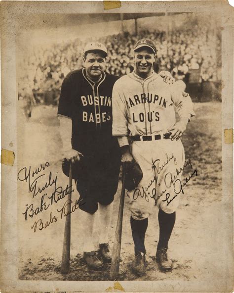 1927-28 Babe Ruth & Lou Gehrig Dual-Signed Barnstorming Photograph | Babe ruth, Baseball history ...