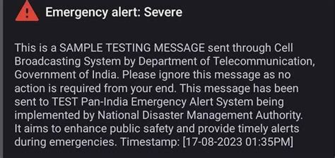 Governmentâ€™s initiative on emergency mobile alert system