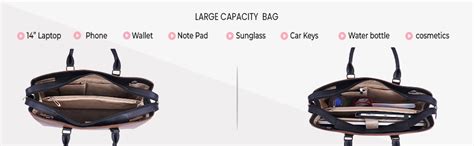 HORRA 14 Inch Laptop Tote Bag For Women Office use With Detachable ...