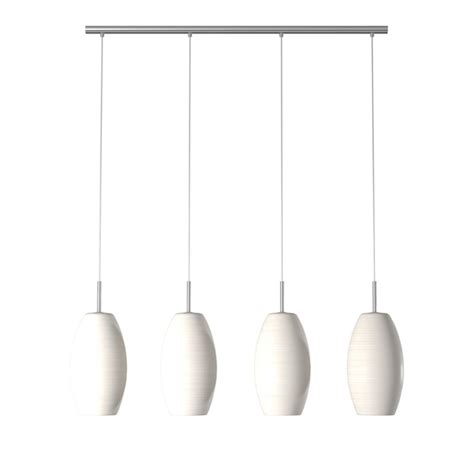 EGLO Batista 1 4-Light Matte Nickel Modern/Contemporary White Glass Jar ...