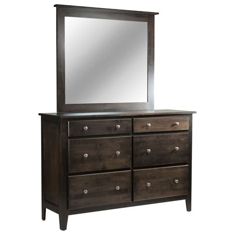 Daniel's Amish Mapleton 6-Drawer Dresser & Mirror Set | Belfort ...