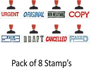 MAMTA TRADER Pre-Inked Office Stamp 8 Message Account Stamp Pre-Inked ...
