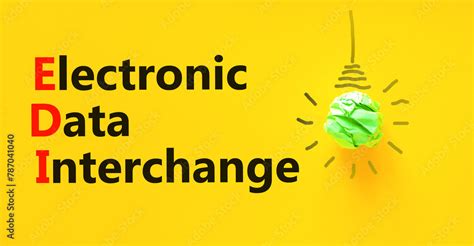 EDI electronic data interchange symbol. Concept words EDI electronic ...