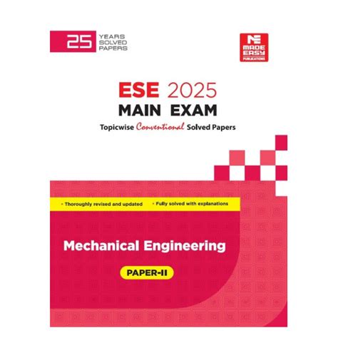 ESE 2025 Mains Examination Mechanical Engineering Paper II | By MADE ...