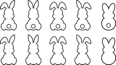 Easter Bunny Outline at Jeffrey Boutte blog