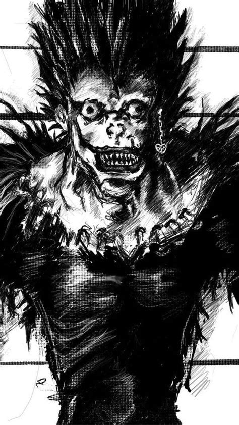 Download Grisly Ryuk Death Note iPhone Wallpaper | Wallpapers.com