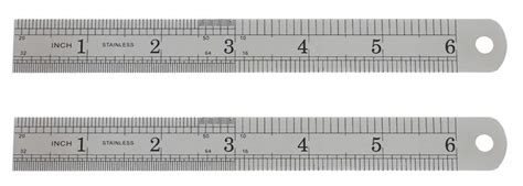 Stainless Steel Standard Ruler - 6 Inch - Pack of 2 - Metric and ...