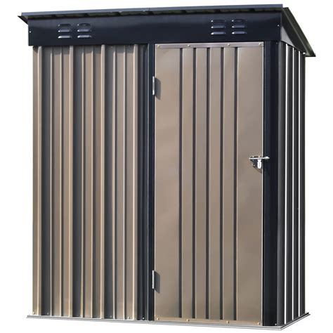 Buy Storage Shed 5x3, Metal Shed for Tool Storage with Slopped Roof and ...
