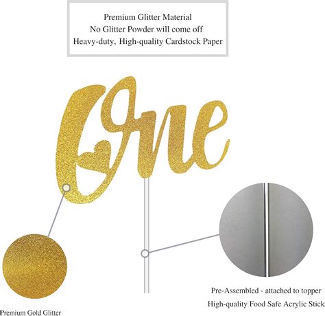 Buy One Cake Topper , 1st Birthday Cake Topper Decoration, First ...