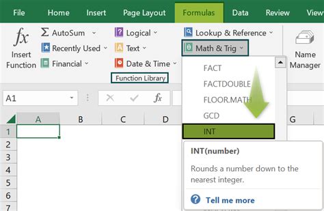Image result for Int Function Excel