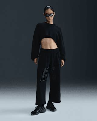 Nike Sportswear Women's Mid-Rise Oversized Open-Hem French Terry ...