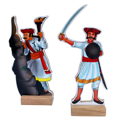 Mavale (मावळे) Cutouts with Wooden base - For Diwali Fort Decoration ...
