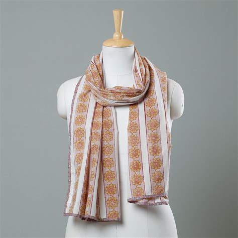 Sanganeri Block Printed Cotton Stole 40
