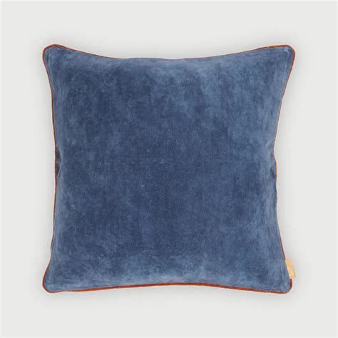 Glow Cobalt Blue Velvet Cushion Cover | Premium Home Textiles in India
