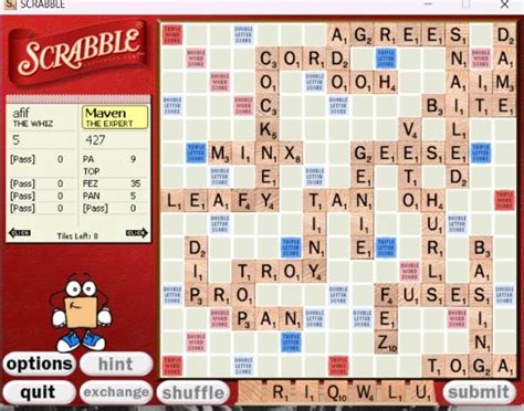 Scrabble is a board-and-tile game in which two to four players compete ...
