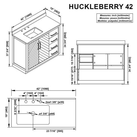 Buy Huckleberry 42 in. W x 19 in. D x 34.5 in. H Bath Vanity in Natural ...