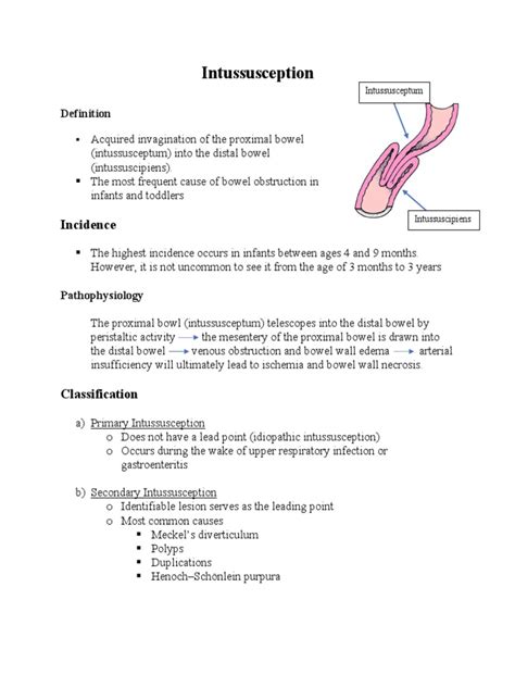 Image result for Definition of Intussusception