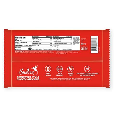Swerve Sweets Zero Sugar Chocolate Chips Semisweet at Natura Market