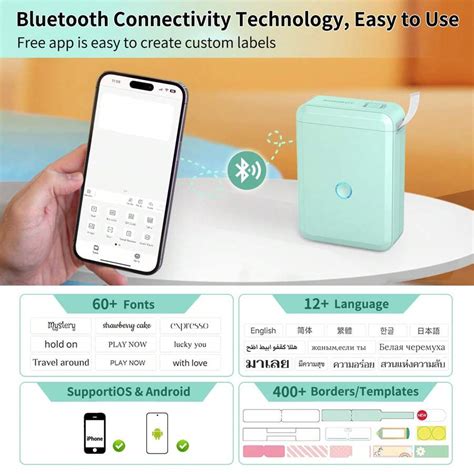 NiiMbot Niibot D110 מיני מדפסת תרמית ניידת ללא דיו יצרנית תוויות דביקה ...