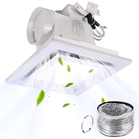 Feiton Square Bathroom Exhaust Fan With Led Light 110 Cfm | Desertcart ...