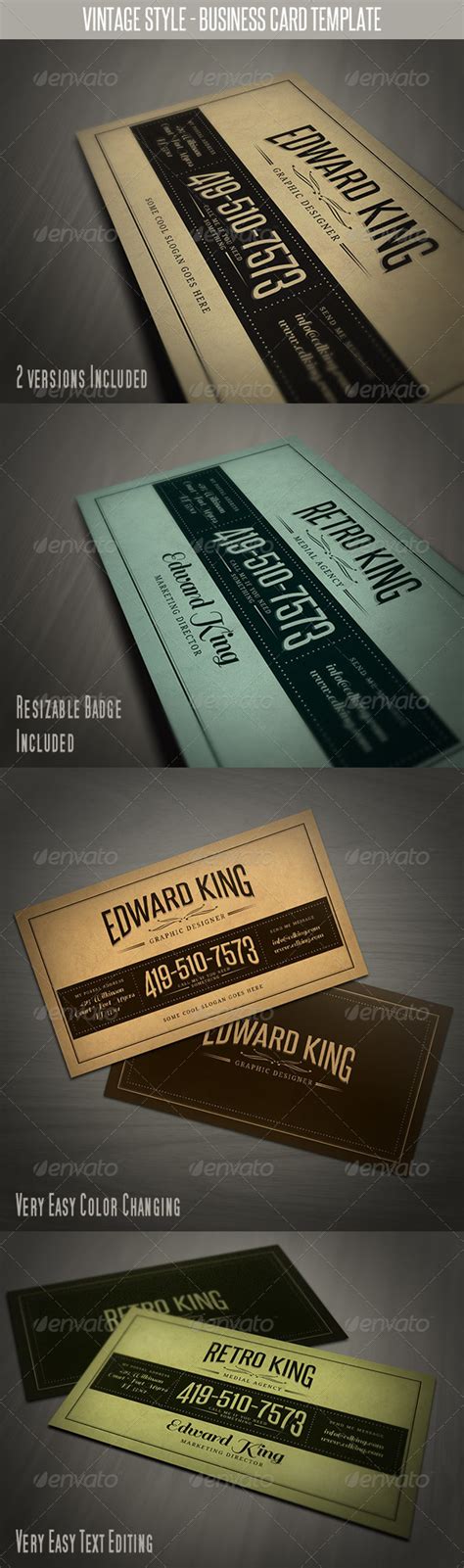 Vintage Style Business Cards 的图像结果