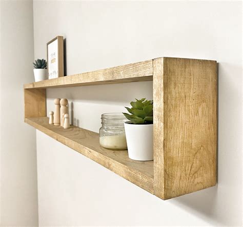 Floating wood shelf square floating shelf ledge shelf etsy canada – Artofit